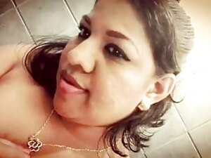 Hilarious horny Latina with a massive unibrow trolls and teases on webcam.